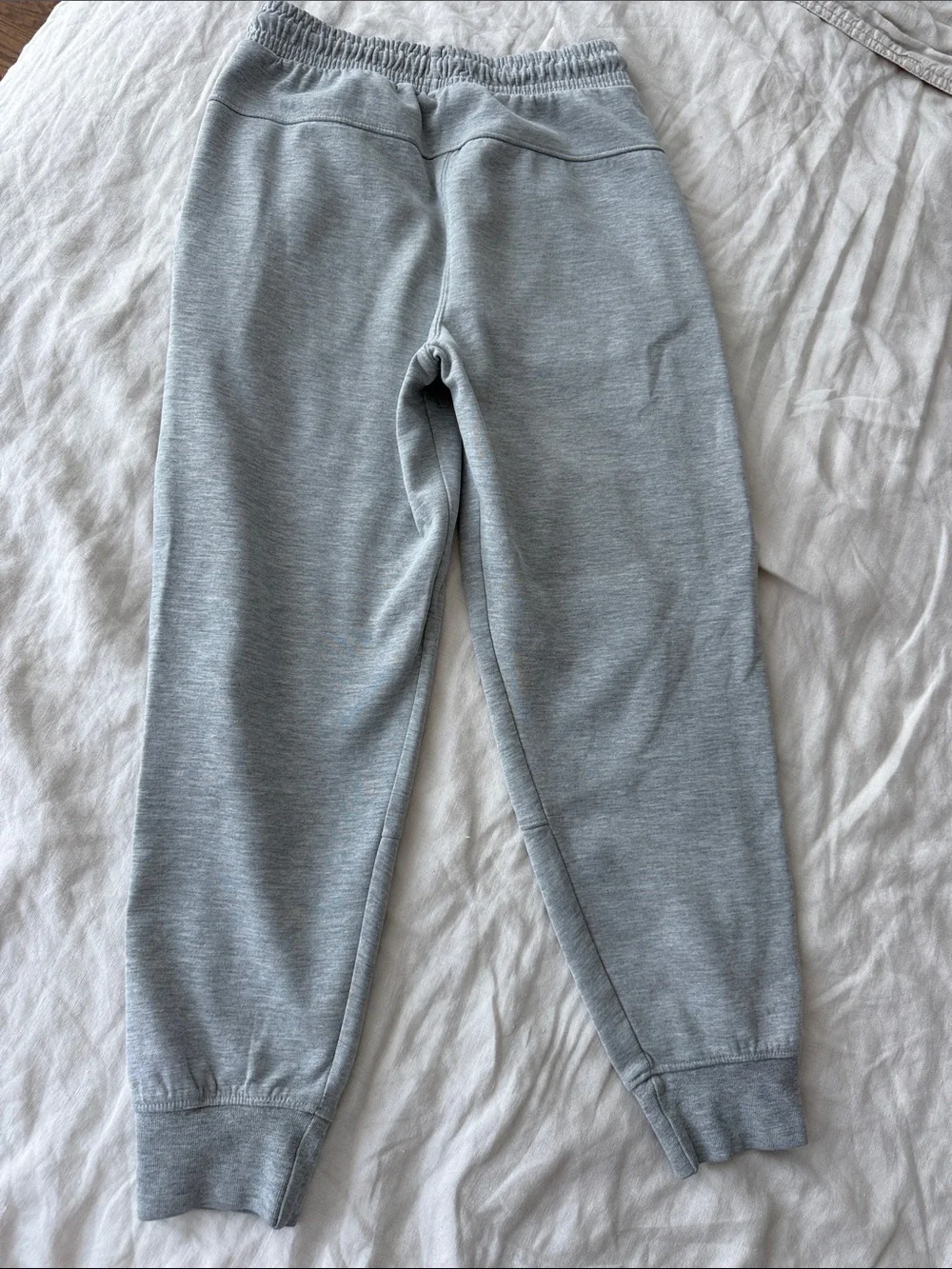 Zara Light Gray Drawstring Joggers with Zip Thigh Pocket